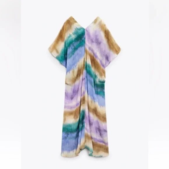 ZARA TIE DYE TUNIC DRESS XL-XXL 7912/034 NWT - Picture 3 of 5